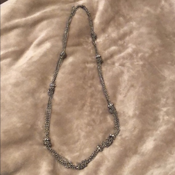 Silver long necklace - Picture 1 of 2